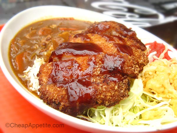 Tonkatsu Curry on rice at Ebi Ten, Robson Street